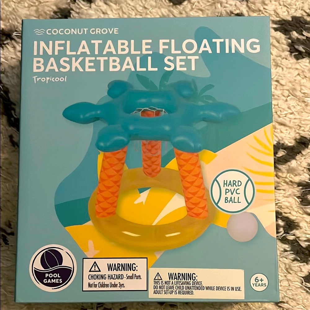 New in box! Inflatable Floating Basketball Set.